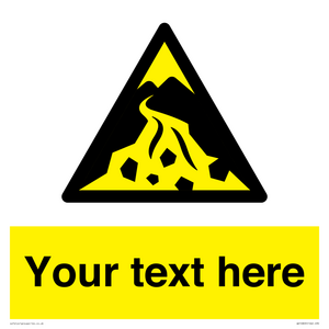 Custom Warning: Debris flow zone